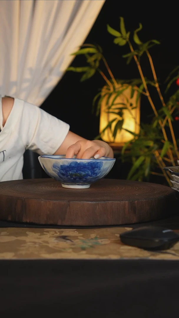 碗景德镇手工手绘高温釉下彩可进蒸箱烤箱洗碗机