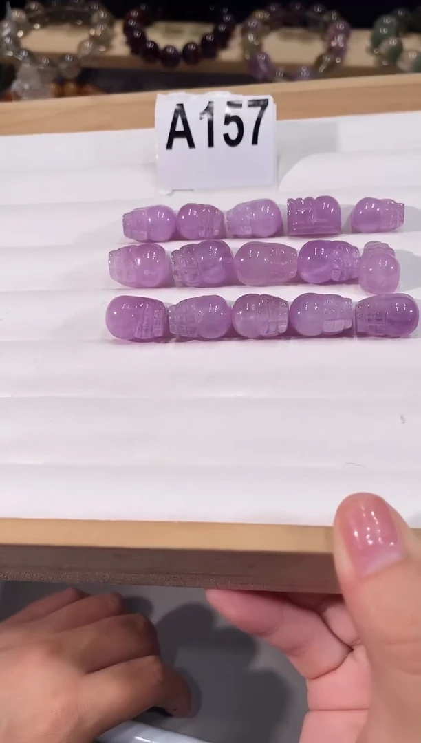未镶嵌锂辉石貔貅A157 多样性发一 紫锂辉