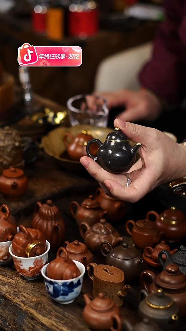 闪购23 包铜小茶壶功夫茶道具