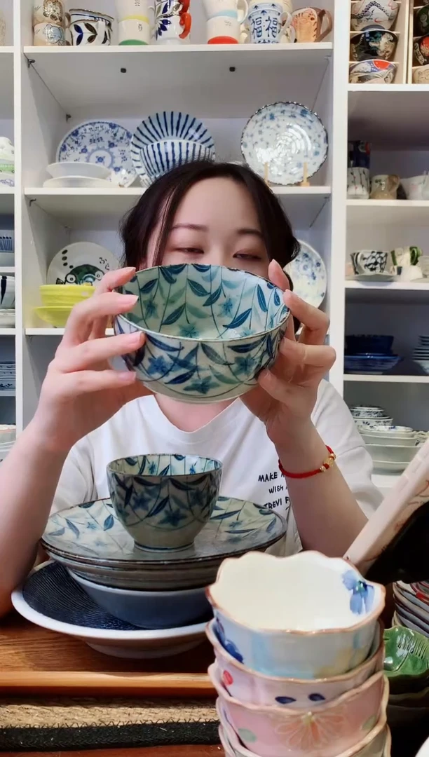 陶瓷黄泥桔梗胖墩墩米饭碗