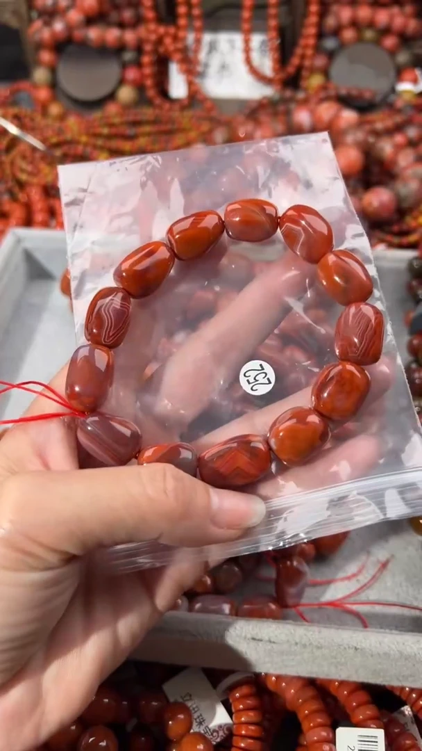 南红玛瑙未镶嵌手串13+