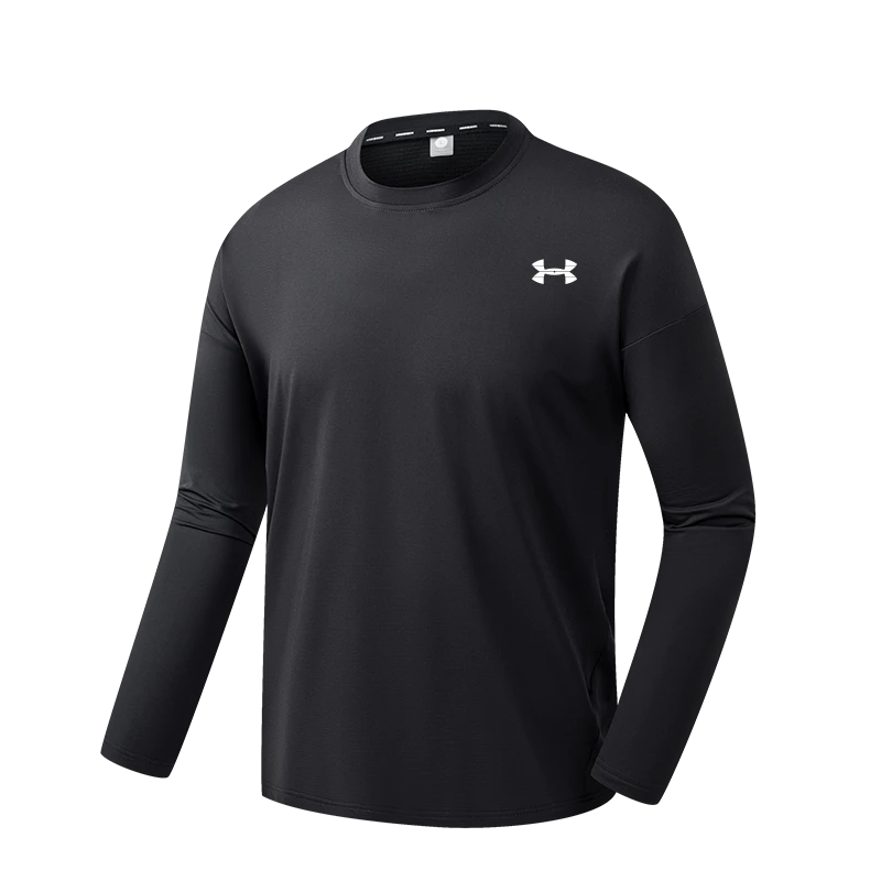 UA安德.瑪秋季新款长袖男款柔软舒打底衫时尚百搭圆领卫衣男上衣