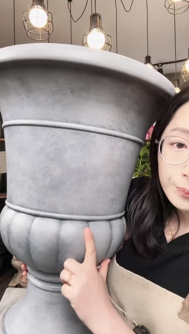 【闪购商品】塑料荷花奖杯鹦鹉灰两只装