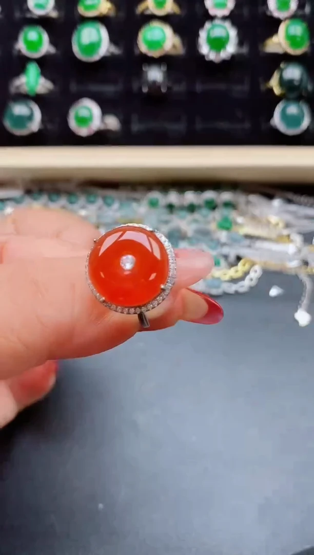 【闪购商品】玛瑙/玉髓戒指银S925镶嵌321321