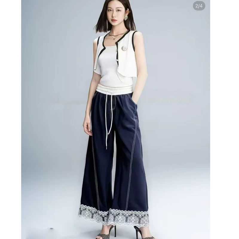 软牛仔裤 宽松直筒休闲阔腿裤女夏季薄款 20033