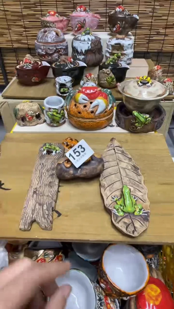 153精美粗陶手工柴烧