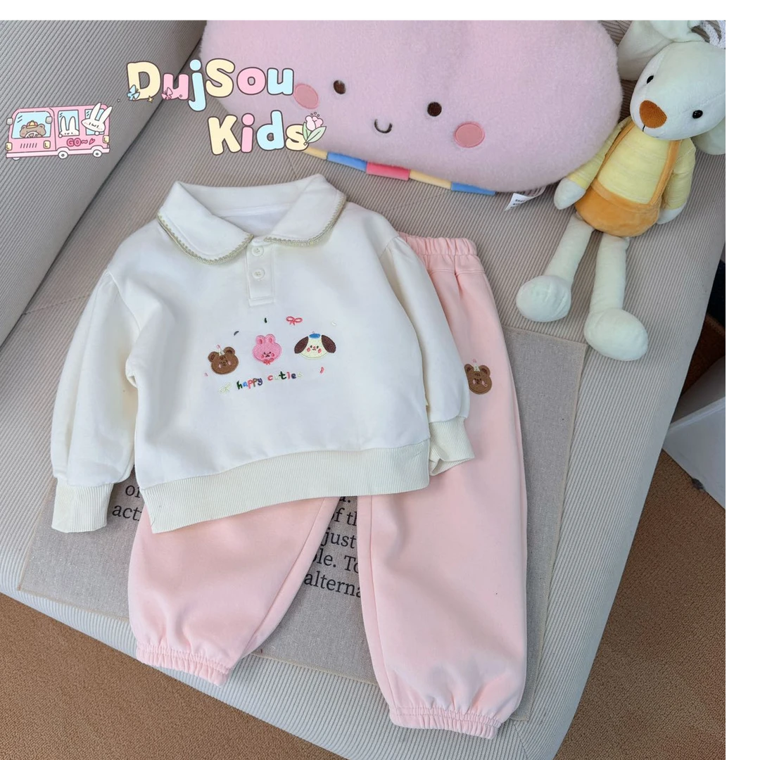 【新疆包邮】春季新款刺绣小动物套装M810