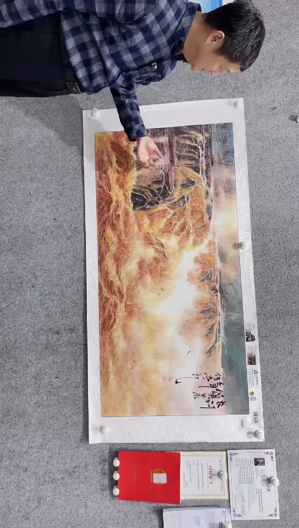 国画张传亭老师的红袍作品