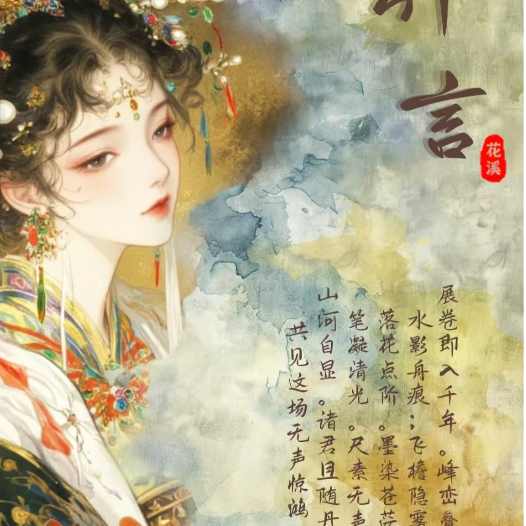 【花溪工作室】 《椿山漫》原创国风收藏卡