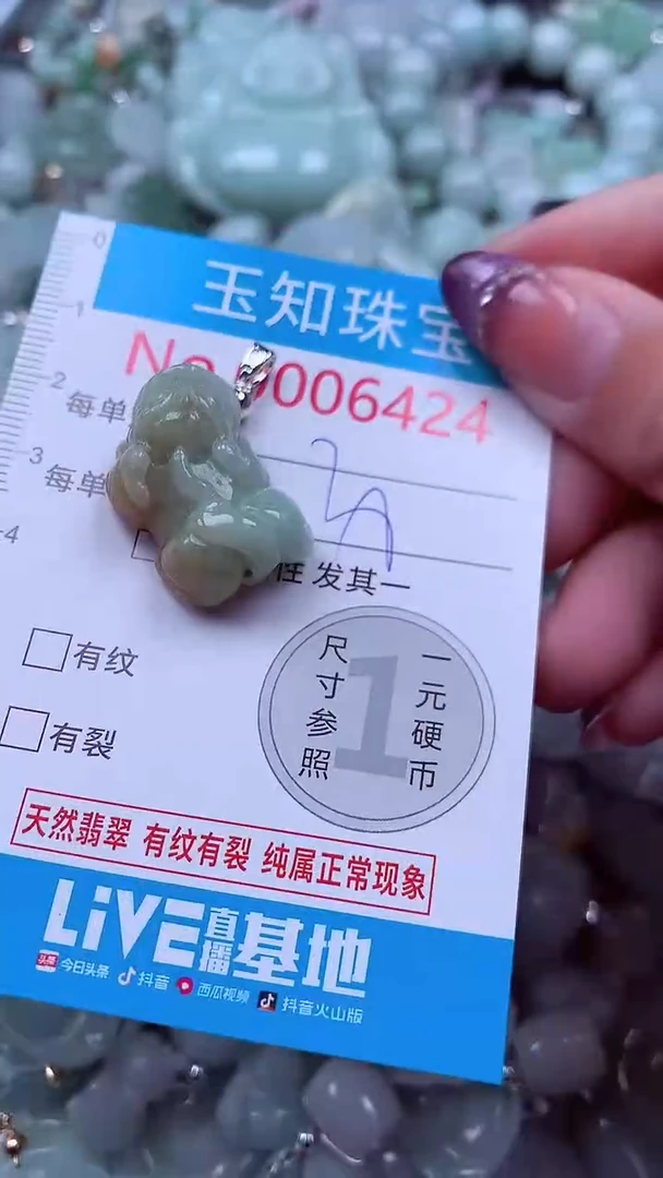 翡翠未镶嵌吊坠(不含链)6424