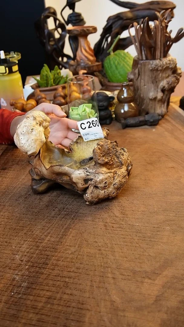C260鹰瞳手作硬木工艺果盘