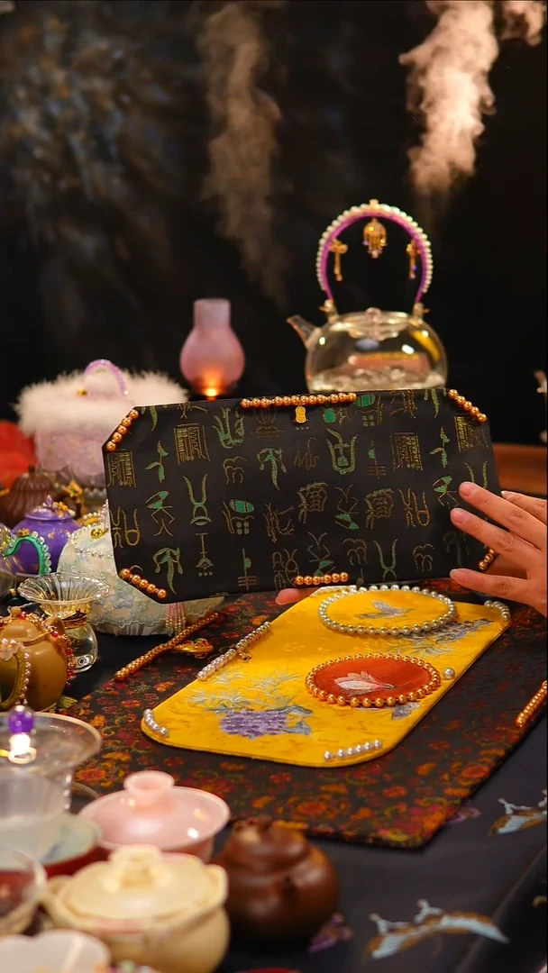 100茶席茶席35x18cm八边形