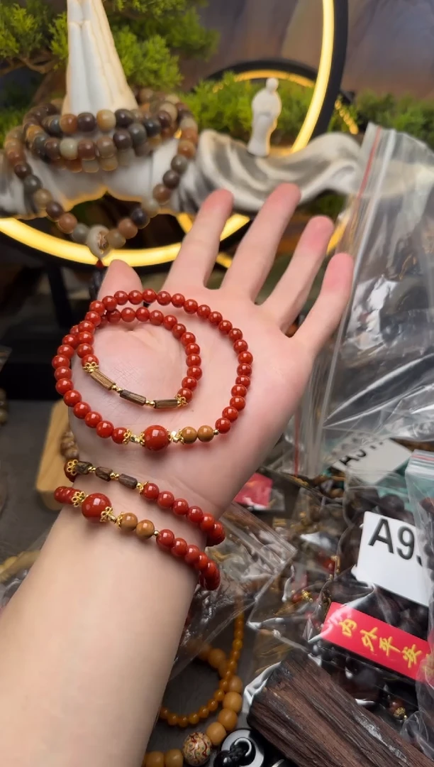 【闪购商品】南红玛瑙手链未镶嵌A794 南红双圈