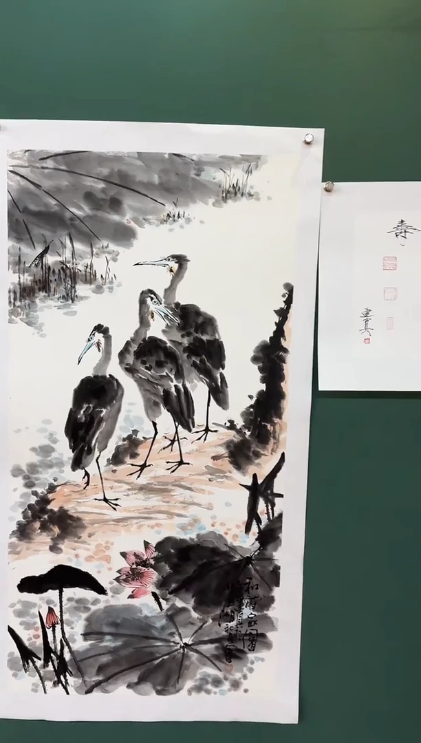 国画周建真老师绘画作品（带鸟巢书送印屏）4-39
