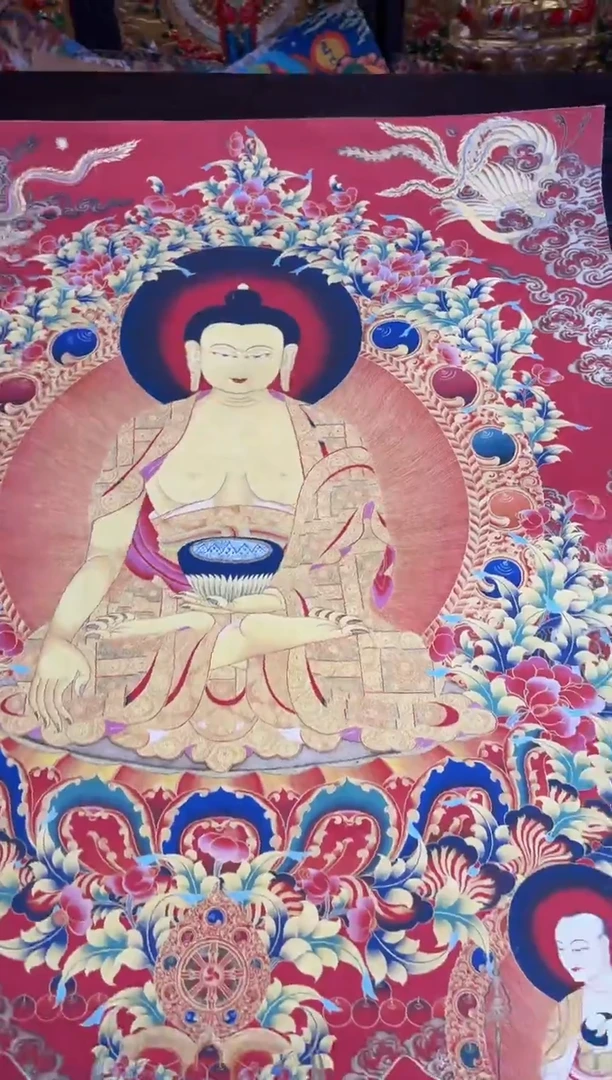 装裱画精品手绘唐卡链接--A133