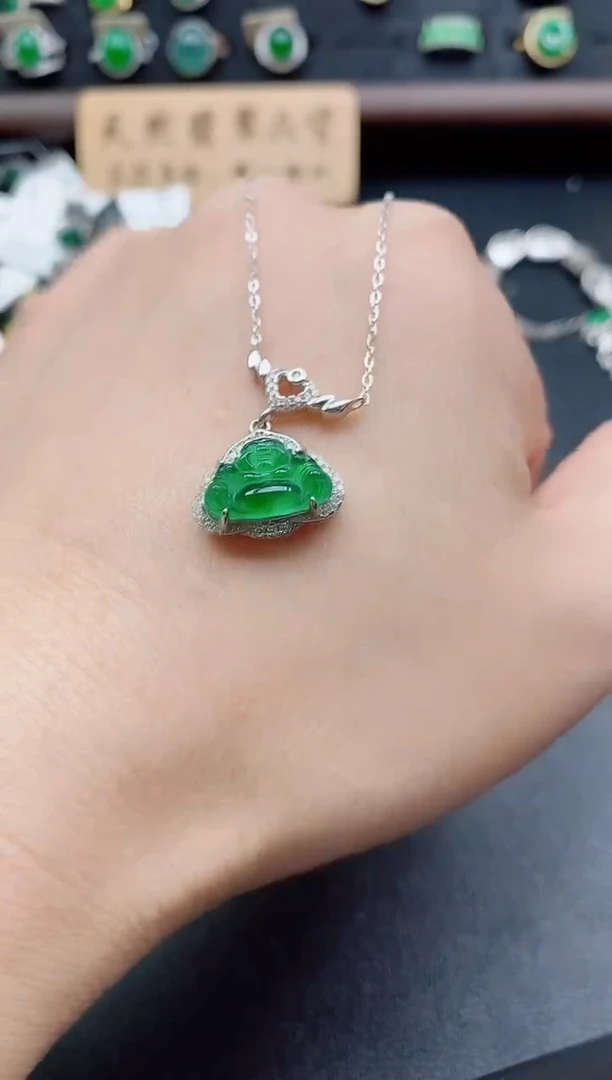 套链银S925镶嵌翡翠1