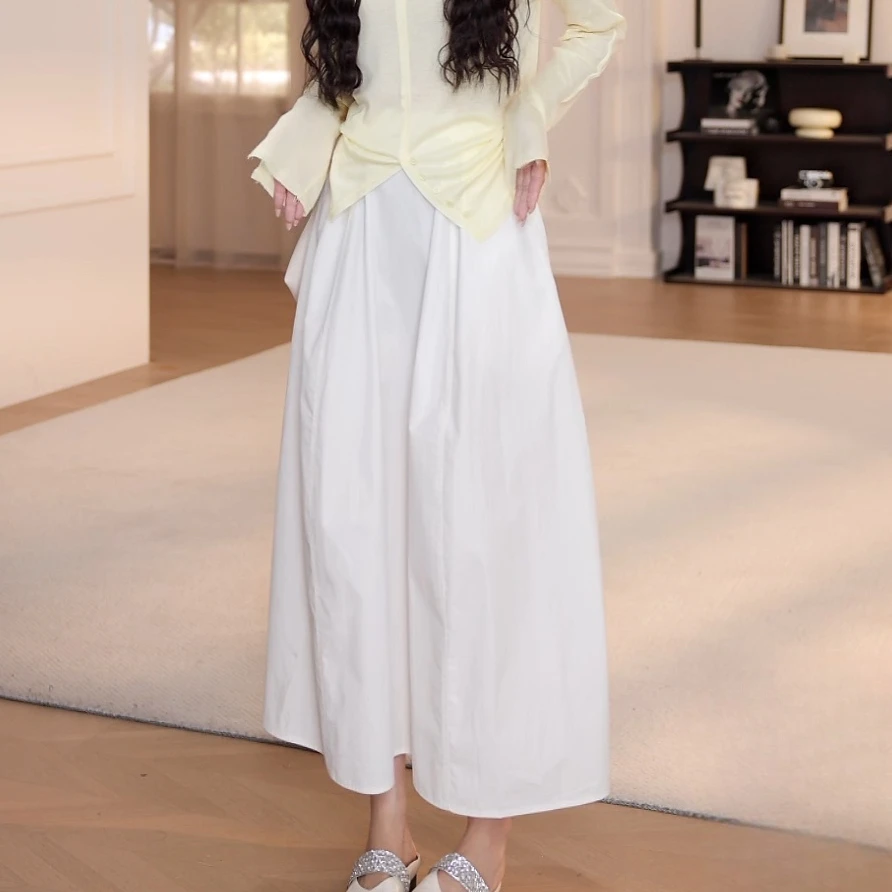 显瘦气质温柔松紧拉链半身裙