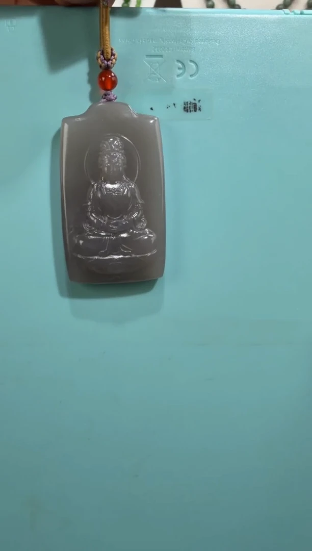 吊坠(赠链)未镶嵌和田玉观音牌