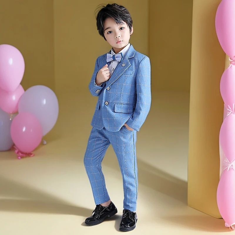 儿童中小童小西装男童礼服套装婚礼花童男孩英伦帅气宝宝春季西服