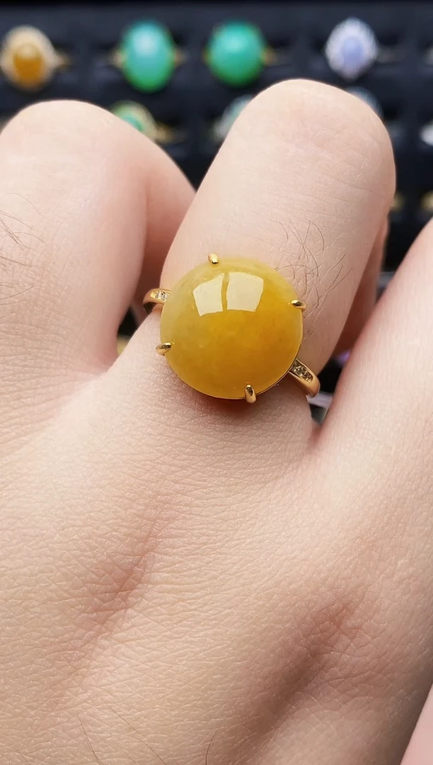 银S925镶嵌戒指翡翠小***?1128