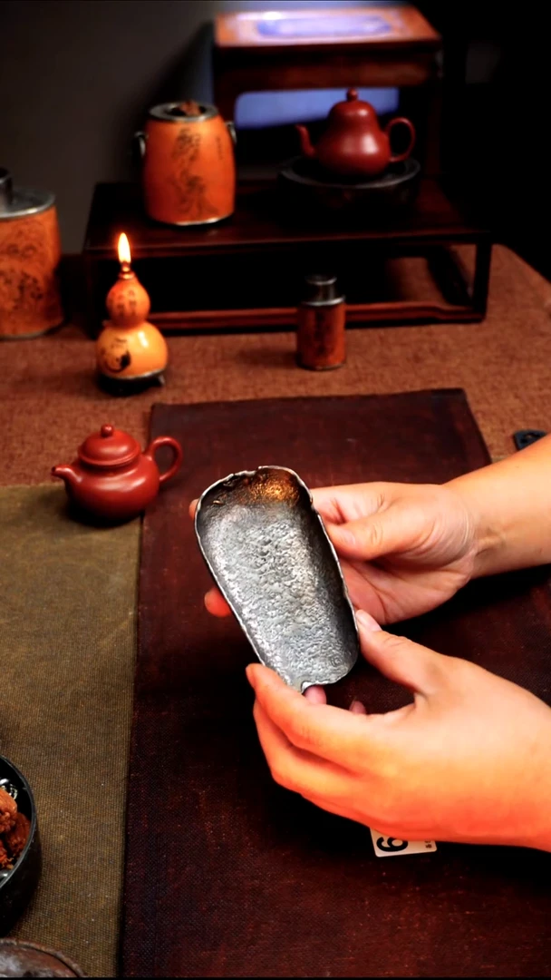 6617开播福利锯钉纯锡茶则6.5*11.8