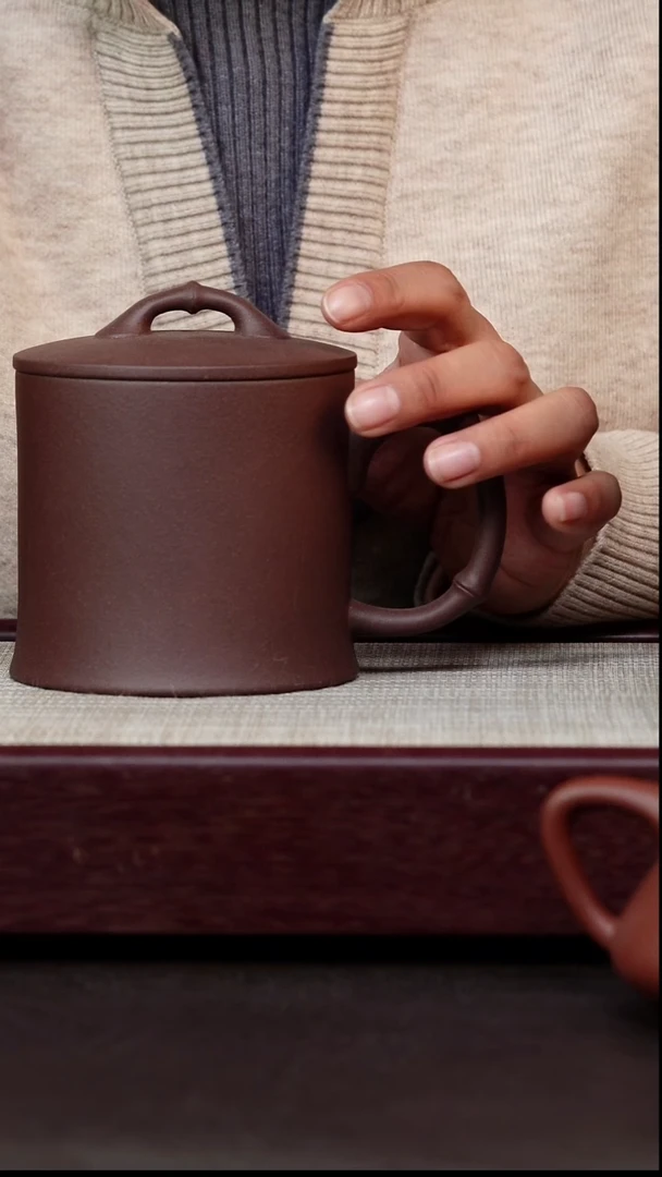 茶杯紫砂天青君子竹