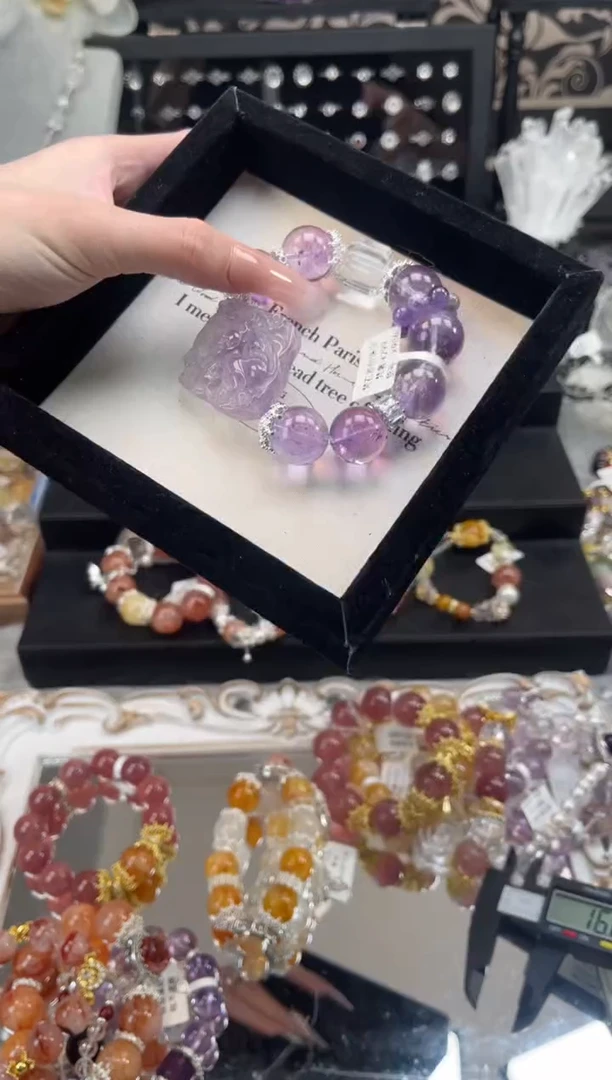 【闪购商品】烟晶手链银S925镶嵌天然水晶 多样性发货