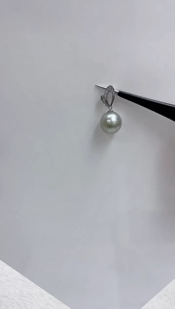【闪购商品】海水珍珠吊坠(不含链)银S925镶嵌海水珍珠吊坠