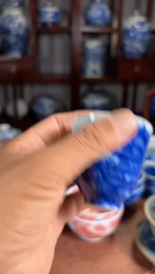 杯五彩瓷器杯子瓷器杯子瑕疵