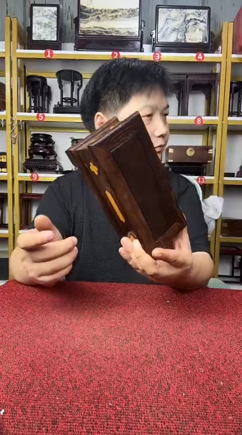 木非洲黑檀长方底座19*9*7CM