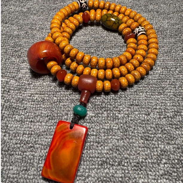 精品回血老星月菩提脖挂老念珠12mm