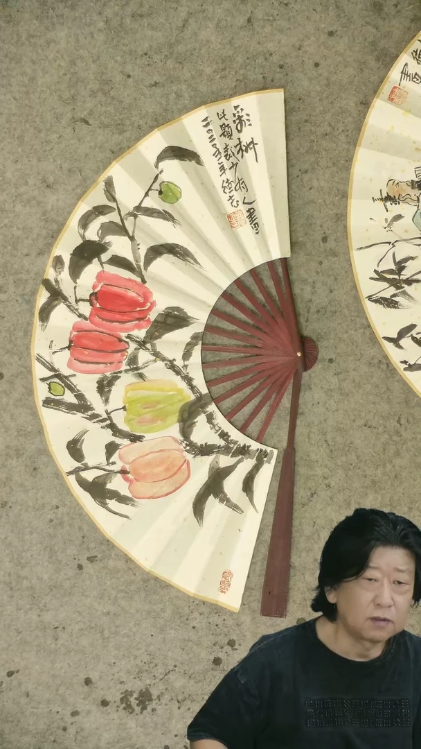 书法田*十寸 折扇 温德志老师 书法 温德志老师小品