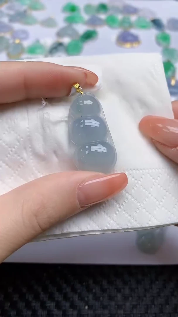 【闪购商品】翡翠颈饰18K金镶嵌天然翡翠A货