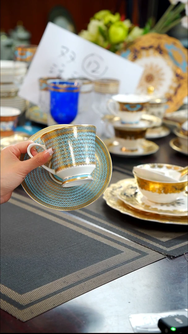 瓷片咖啡杯碟1套