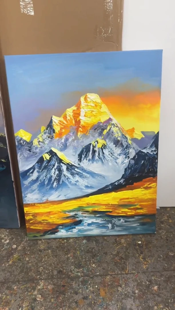 丙烯画?大树老师金山加框