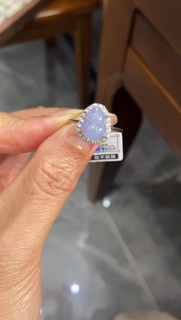 银S925镶嵌挂件翡翠戒指