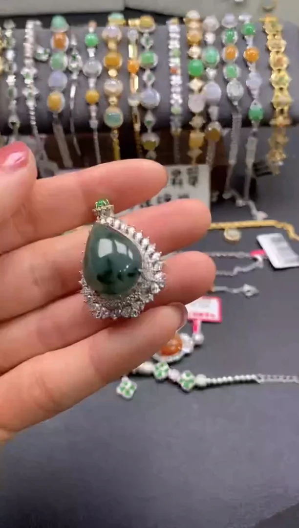 【闪购商品】翡翠戒指银S925镶嵌1111111111    2