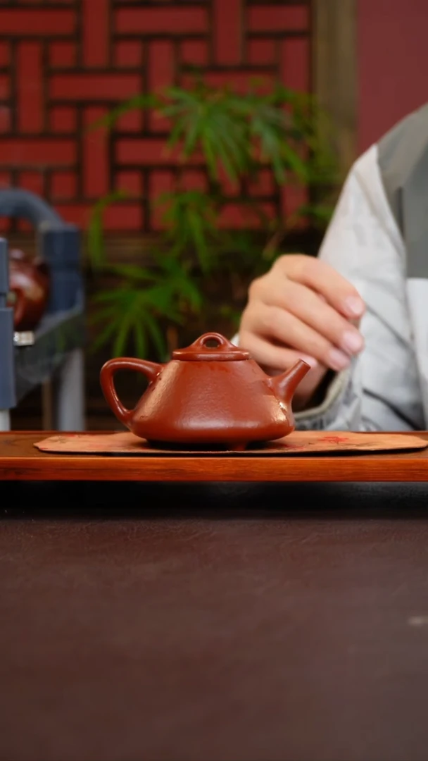 茶壶紫砂大红袍子冶石瓢230cc一壶一杯