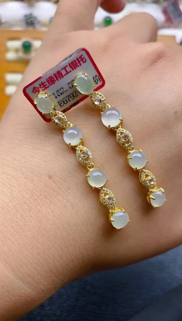 银S925镶嵌戒指翡翠1