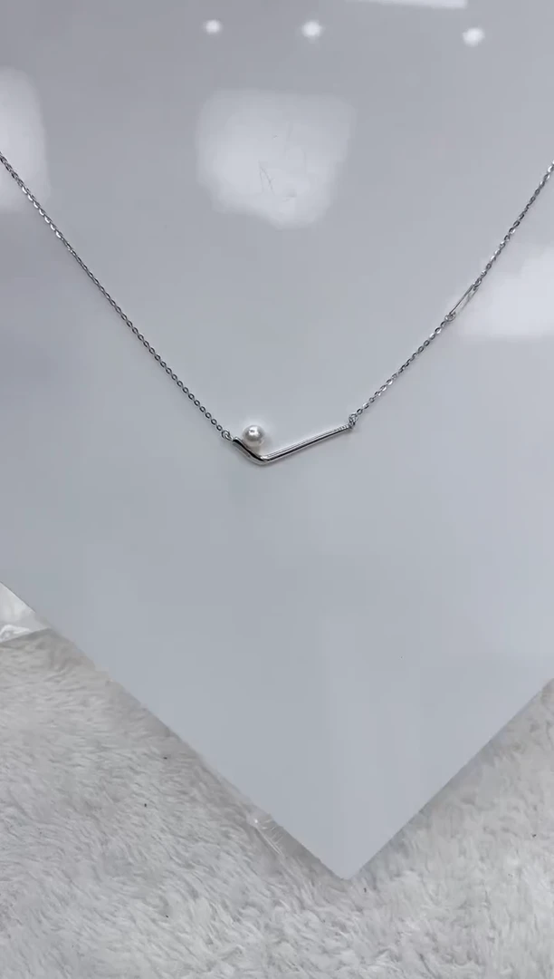 【闪购商品】海水珍珠颈饰银S925镶嵌海水珍珠项链
