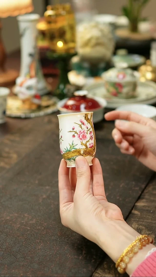 景德镇陶瓷杯碗柴烧多人