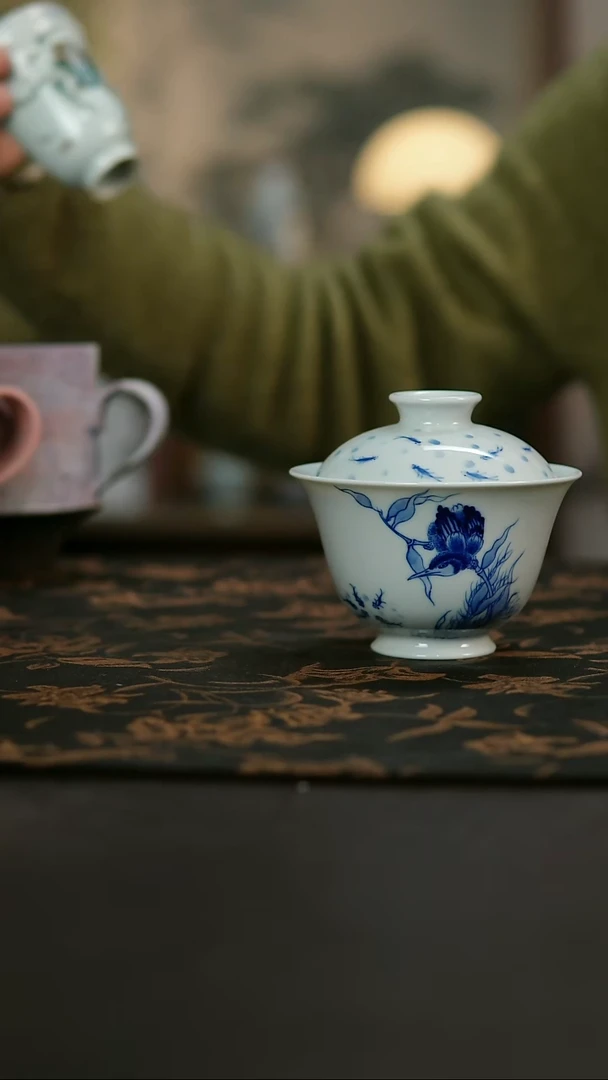 景德镇陶瓷杯碗柴烧多人