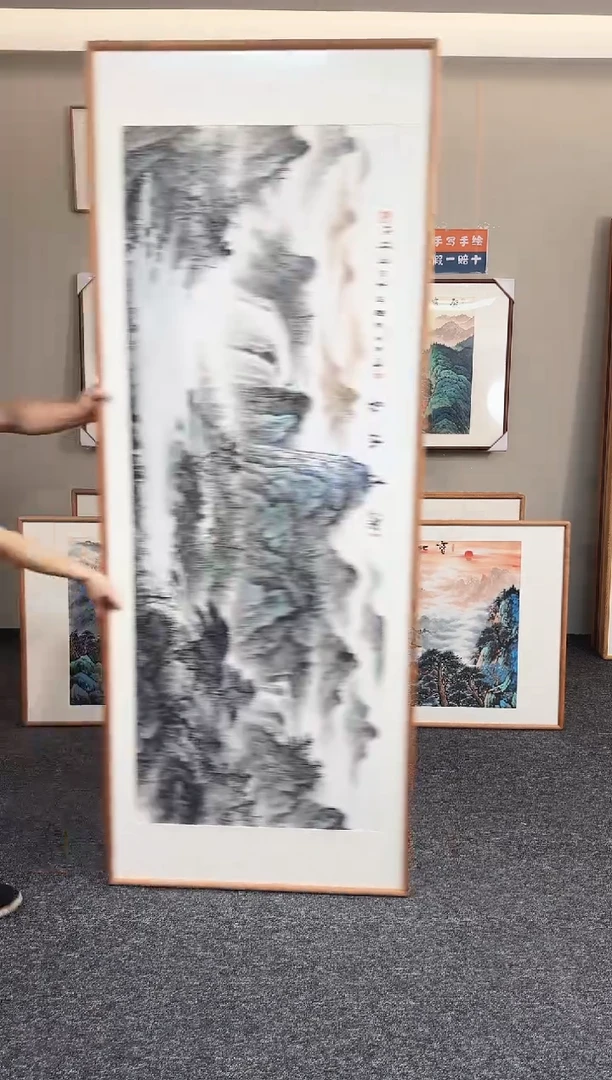 国画源远流长210*80手绘作品