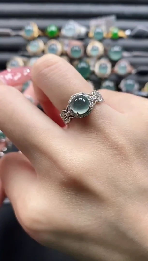 【闪购商品】翡翠戒指银S925镶嵌11111