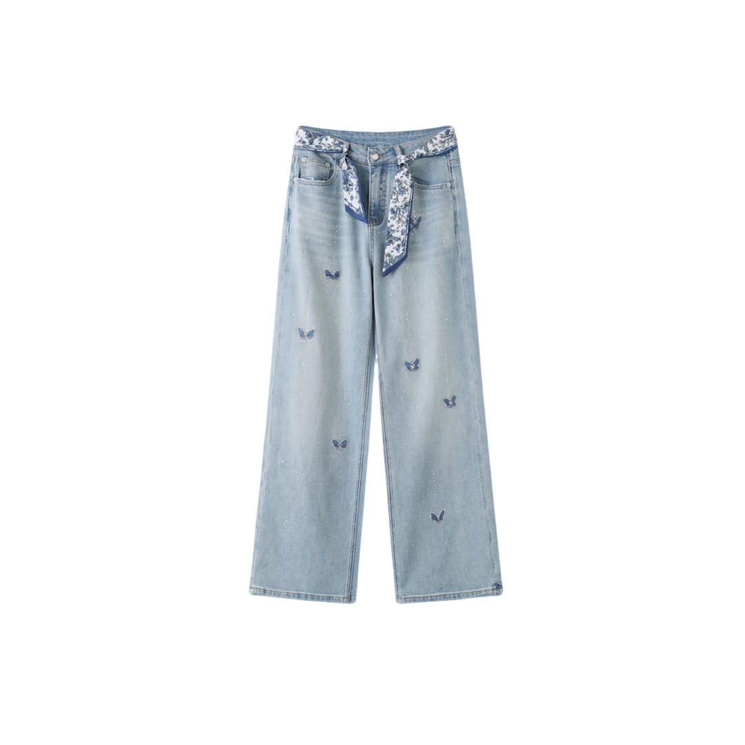 BAOFAHU直筒时尚休闲百搭设计师牛仔裤-9335