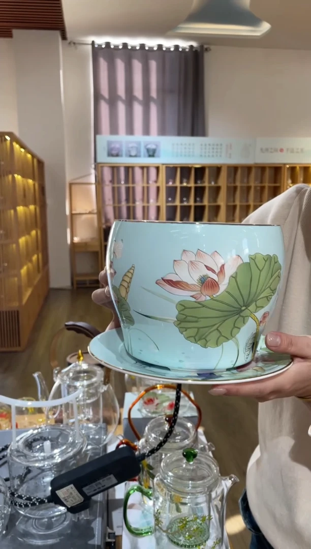 手工艺品玻璃荷花电陶炉陶总堂