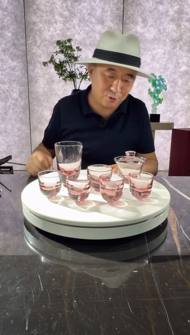 摆件海天霞茶杯套装