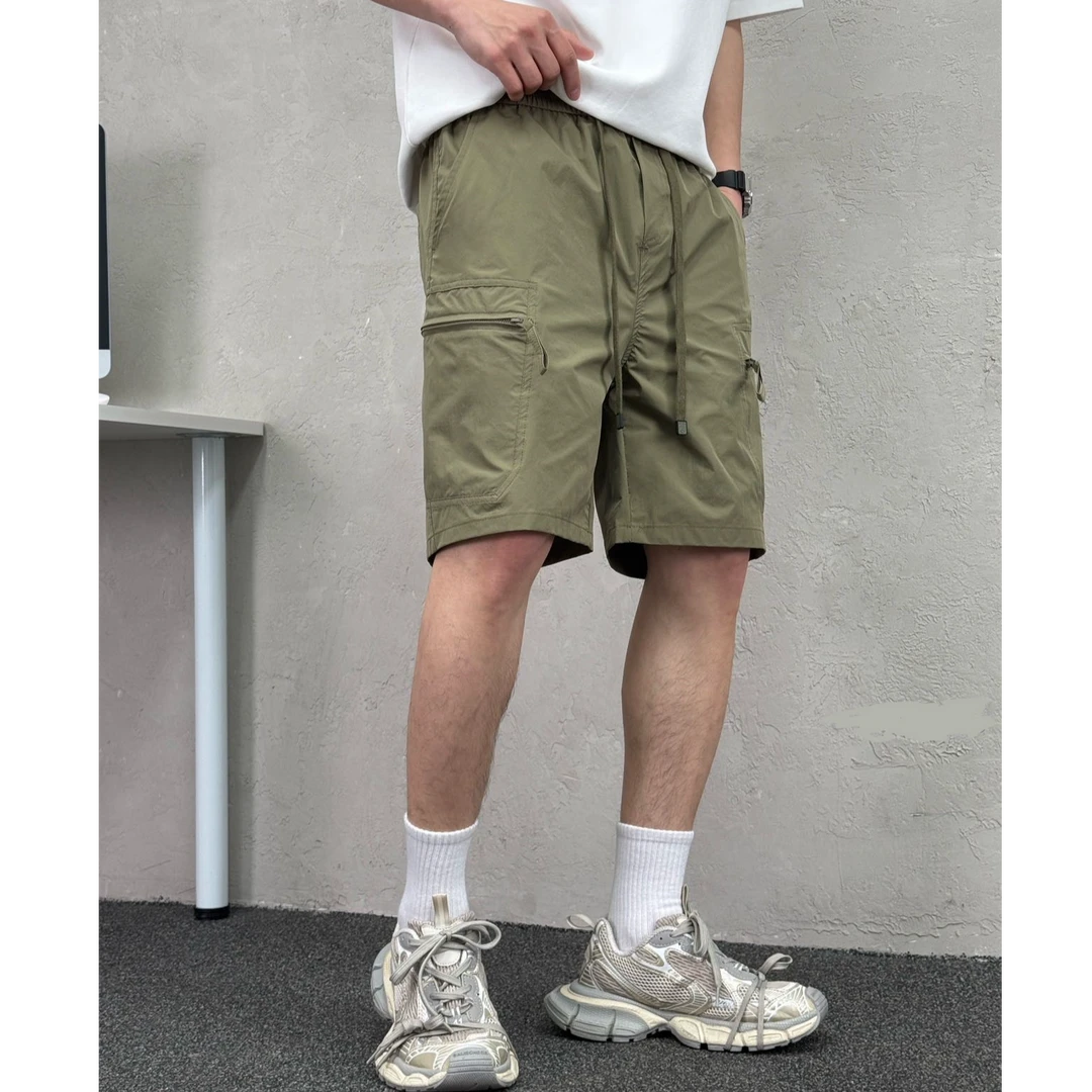 【薄荷清凉短裤】夏季男女拉链工装运动透气凉感短裤8085