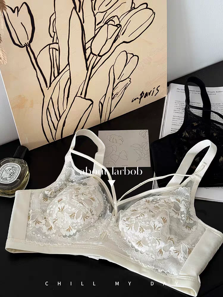 清仓AB杯显小轻薄兔耳朵桑蚕丝内杯防凸点内衣美背无痕无钢圈文胸
