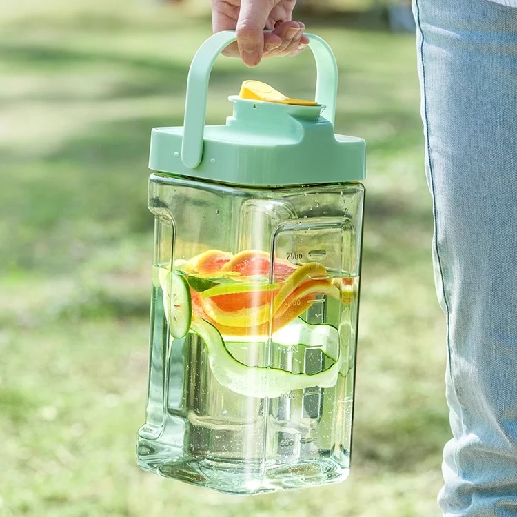 希乐扣大容量凉水壶饮料桶家用冷水壶耐高温食品级塑料泡茶桶防摔